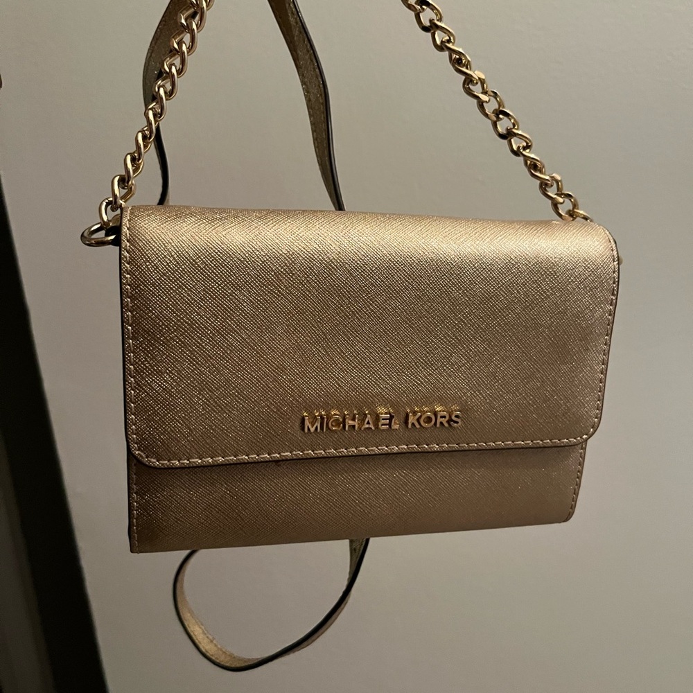 Michael Kors Gold Crossbody Bag